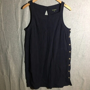 Womens For Cynthia Dress Navy Casual Cotton Summer Spring Coastal Boho Beachy